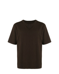 Мужская темно-коричневая футболка с круглым вырезом от Unravel Project
