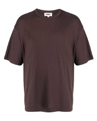 Мужская темно-коричневая футболка с круглым вырезом от YMC