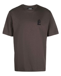 Мужская темно-коричневая футболка с круглым вырезом от Études
