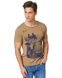 Мужская темно-коричневая футболка от Tom Tailor