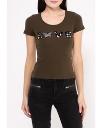 Женская темно-коричневая футболка от Zeza