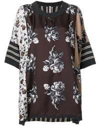 Темно-коричневая шелковая блузка от Antonio Marras