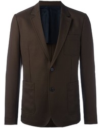 Мужская темно-коричневая шерстяная куртка от AMI Alexandre Mattiussi