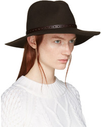 Женская темно-коричневая шерстяная шляпа от Rag & Bone