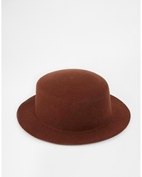 Женская темно-коричневая шерстяная шляпа от Asos