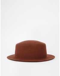 Женская темно-коричневая шерстяная шляпа от Asos