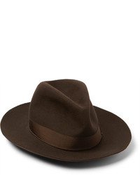 Мужская темно-коричневая шляпа от Borsalino