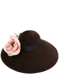 Женская темно-коричневая шляпа от Gucci
