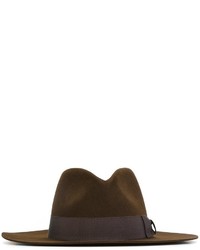 Мужская темно-коричневая шляпа от Saint Laurent