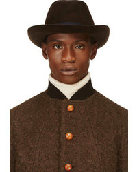 Мужская темно-коричневая шляпа