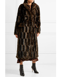 Темно-коричневая шуба от Etro