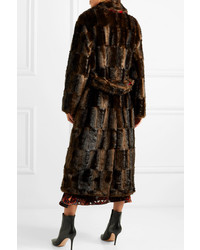 Темно-коричневая шуба от Etro