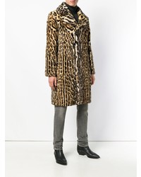 Мужская темно-коричневая шуба от Saint Laurent