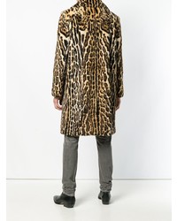 Мужская темно-коричневая шуба от Saint Laurent