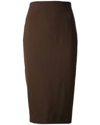 Темно-коричневая юбка-карандаш от Plein Sud Jeans