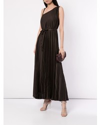 Темно-коричневое вечернее платье со складками от Ginger & Smart