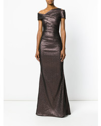 Темно-коричневое вечернее платье от Talbot Runhof