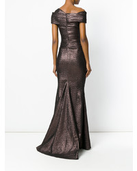 Темно-коричневое вечернее платье от Talbot Runhof