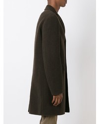 Темно-коричневое длинное пальто от Massimo Alba