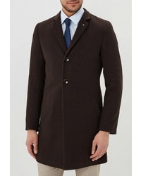 Темно-коричневое длинное пальто от Berkytt