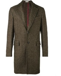 Темно-коричневое длинное пальто от Boglioli