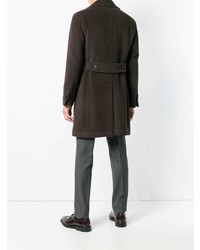 Темно-коричневое длинное пальто от Tagliatore