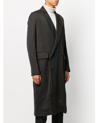 Темно-коричневое длинное пальто от Uma Wang