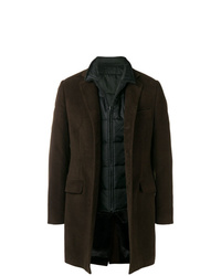 Темно-коричневое длинное пальто от Fay