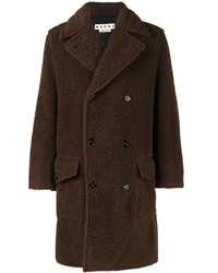 Темно-коричневое длинное пальто от Marni