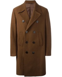 Темно-коричневое длинное пальто от Neil Barrett