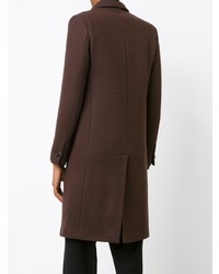 Темно-коричневое длинное пальто от UMIT BENAN