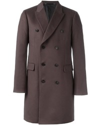 Темно-коричневое длинное пальто от Paul Smith