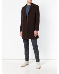 Темно-коричневое длинное пальто от Altea