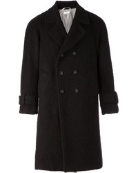 Темно-коричневое длинное пальто от Thom Browne