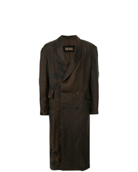 Темно-коричневое длинное пальто от Uma Wang