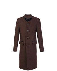 Темно-коричневое длинное пальто от UMIT BENAN