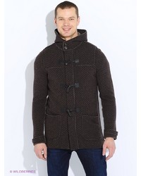 Темно-коричневое длинное пальто от United Colors of Benetton