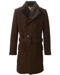 Темно-коричневое длинное пальто от Vivienne Westwood