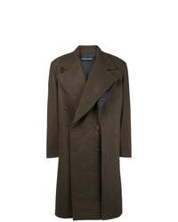 Темно-коричневое длинное пальто от Y/Project