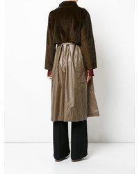 Женское темно-коричневое пальто от Toga Pulla