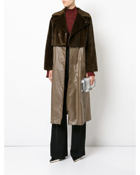 Женское темно-коричневое пальто от Toga Pulla