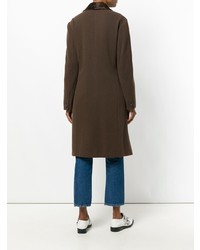 Женское темно-коричневое пальто от Versace Vintage