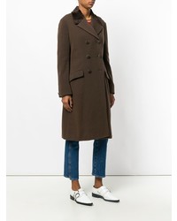 Женское темно-коричневое пальто от Versace Vintage