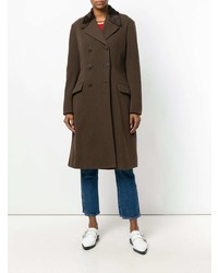 Женское темно-коричневое пальто от Versace Vintage