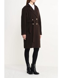 Женское темно-коричневое пальто от Fontana 2.0