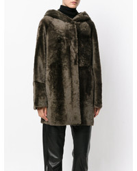 Женское темно-коричневое пальто от Drome