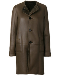 Женское темно-коричневое пальто от Marni