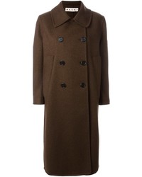 Женское темно-коричневое пальто от Marni