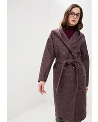 Женское темно-коричневое пальто от Ovelli