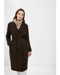 Женское темно-коричневое пальто от Pepen